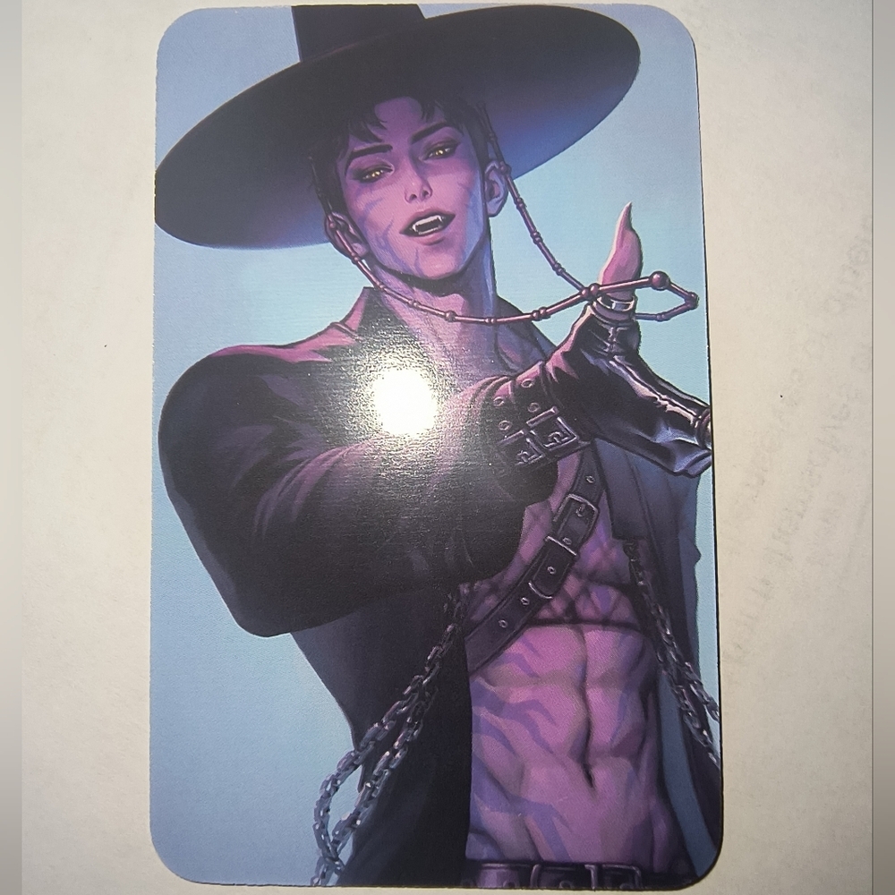 Vampiric Kpop Demon Hunters Abby Art Print Purple Black Character Illustration